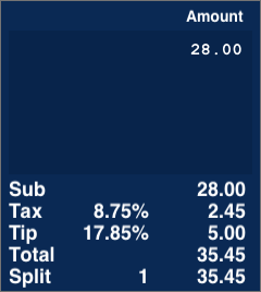 Perpenso Calc, bill, item quantity and percentage you are responsible for