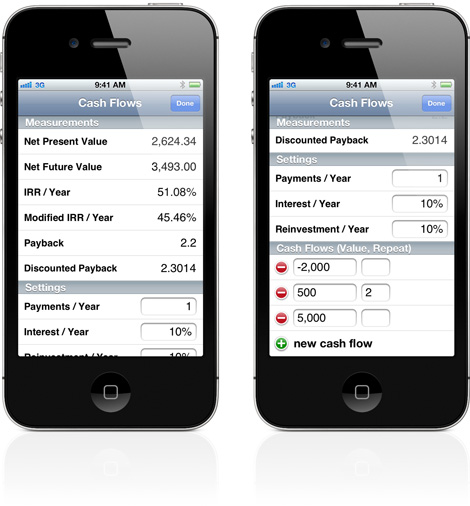 Perpenso Calc, business, cash flows, worksheet