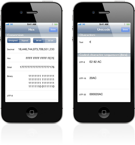 Perpenso Calc, hex, worksheet